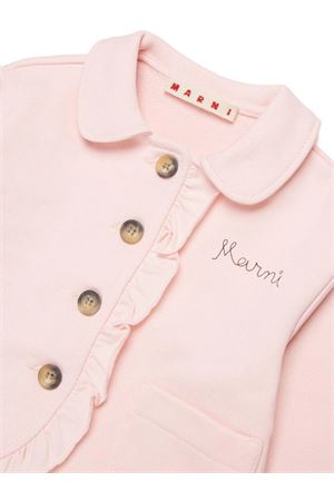 Jacket with ruffles and logo MARNI KIDS | M01801M00V00M351